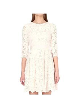 Ted Baker Light Pink Ameeya Floral Lace Skater Dress, Size 1 | Small, NWT! $335